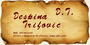 Despina Trifović vizit kartica